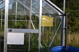 South Downs sign on the greenhouse
