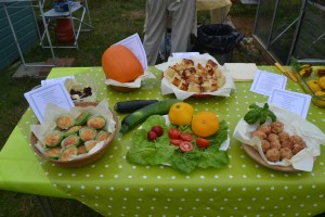 Food made with garden produce