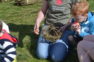 Briony makes a willow ball by combining hoops